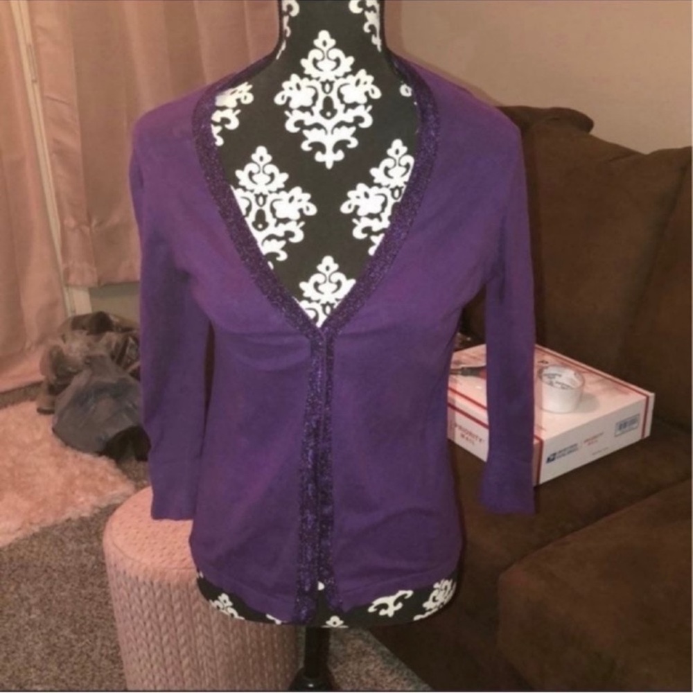 The Limited Purple Cardigan